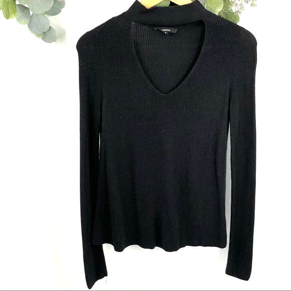 Olivaceous Sweaters - Olivaceous | Black Choker Sweater, Small